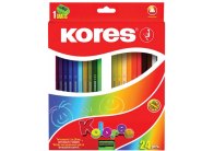 Pastelky trojhranné Kores Kolores - 24 barev Pastelky trojhranné Kores Kolores - 24 barev