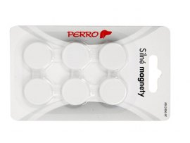 Magnety Perro silné - průměr 24 mm / bílé / 6 ks Magnety Perro silné - průměr 24 mm / bílé / 6 ks