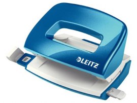 Leitz NeXXt 5060 mini kancelářský děrovač / metalická modrá Leitz NeXXt 5060 mini kancelářský děrovač / metalická modrá