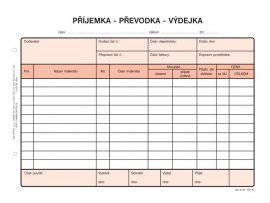 Optys 1087 příjemka - převodka - výdejka 100 listů NCR A5 Optys 1087 příjemka - převodka - výdejka 100 listů NCR A5