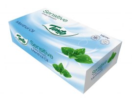 Tento kosmetické papírové kapesníky Sensitive mentol 3-vrstvé 70 ks Tento kosmetické papírové kapesníky Sensitive mentol 3-vrstvé 70 ks