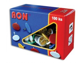 Připínáčky barevné RON - 100 ks / barevný mix
