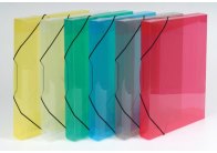 Box na spisy A4 s gumou průsvitný - hřbet 3 cm / kouřová Box na spisy A4 s gumou průsvitný - hřbet 3 cm / kouřová