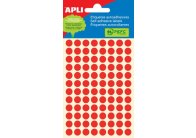 Samolepicí kolečka APLI barevná - prům. 8 mm / 288 etiket / červená Samolepicí kolečka APLI barevná - prům. 8 mm / 288 etiket / červená