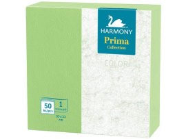 Harmony Color papírové ubrousky zelené 1-vrstvé 33 x 33 cm 50ks