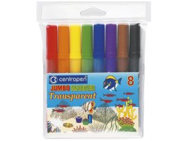 Značkovač Centropen Jumbo Transparent 8580 - 8 barev