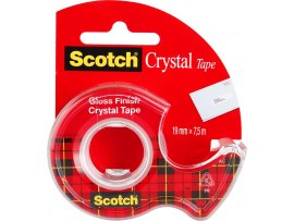 Lepicí páska Scotch Crystal s odvíječem - 19 mm x 7,5 m