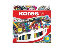 Pastelky trojhranné Kores Mandalas - 50 barev