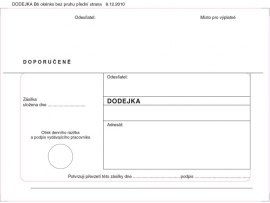 Obálky B6 s dodejkou samopropisovací - bílá / 1000 ks Obálky B6 s dodejkou samopropisovací - bílá / 1000 ks