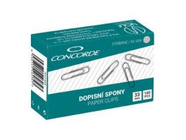 Dopisní spony CONCORDE - 33 mm / 100 ks Dopisní spony CONCORDE - 33 mm / 100 ks