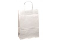 Tašky papírové kroucená ucha - bílá / 260 x 110 x 345 mm Tašky papírové kroucená ucha - bílá / 260 x 110 x 345 mm