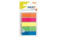 Samolepicí záložky Stick´n by Hopax plastové - 12 x 45 mm / 5 x 25 lístků / neonové Samolepicí záložky Stick´n by Hopax plastové - 12 x 45 mm / 5 x 25 lístků / neonové