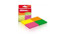 Samolepicí bločky Kores Multicolor - 40 mm x 50 mm / 4 ks