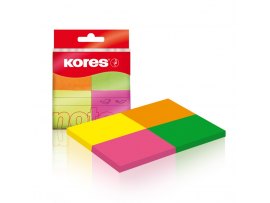 Samolepicí bločky Kores Multicolor - 40 mm x 50 mm / 4 ks Samolepicí bločky Kores Multicolor - 40 mm x 50 mm / 4 ks