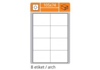 Print etikety A4 PLUS pro laserový a inkoustový tisk - 105 x 74 mm (8 etiket / arch) Print etikety A4 PLUS pro laserový a inkoustový tisk - 105 x 74 mm (8 etiket / arch)