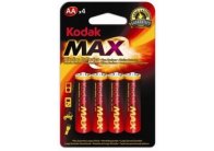 Baterie Kodak alkalické - baterie tužková AA 1,5 V / 4 ks Baterie Kodak alkalické - baterie tužková AA 1,5 V / 4 ks