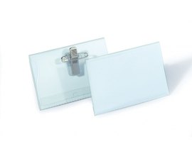 Jmenovka s kombinovaným klipem Durable - 54 x 90 mm / s klipem