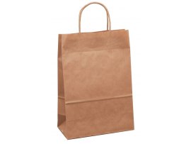 Tašky papírové kroucená ucha - hnědá / 260 x 110 x 345 mm Tašky papírové kroucená ucha - hnědá / 260 x 110 x 345 mm