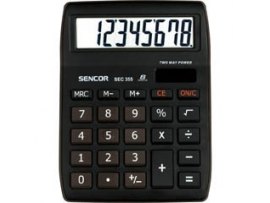 Sencor SEC 355 stolní kalkulačka displej 8 míst