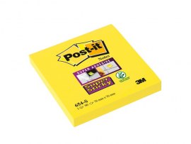 Samolepicí bločky Post-it silně lepící - 76 mm x 76 mm / 90 lístků / neon žlutá