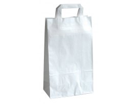 Tašky papírové plochá ucha - bílá / 230 x 100 x 320 mm Tašky papírové plochá ucha - bílá / 230 x 100 x 320 mm