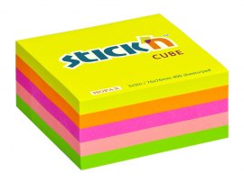 Samolepicí bločky Stick´n by Hopax - 76 x 76 mm / 400 lístků / neonové barvy Samolepicí bločky Stick´n by Hopax - 76 x 76 mm / 400 lístků / neonové barvy