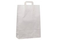 Tašky papírové plochá ucha - bílá / 260 x 110 x 380 mm Tašky papírové plochá ucha - bílá / 260 x 110 x 380 mm