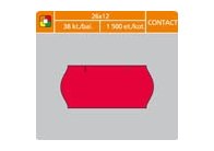 Etikety do etiketovacích kleští - 26 x 12 mm Contact / červená Etikety do etiketovacích kleští - 26 x 12 mm Contact / červená