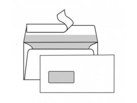 Obálky DL samolepicí s krycí páskou - okénko vlevo / 1000 ks