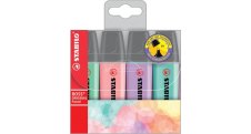 Zvýrazňovač STABILO® BOSS ORIGINAL PASTEL / sada 4 ks