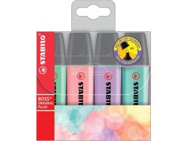 Zvýrazňovač STABILO® BOSS ORIGINAL PASTEL / sada 4 ks Zvýrazňovač STABILO® BOSS ORIGINAL PASTEL / sada 4 ks